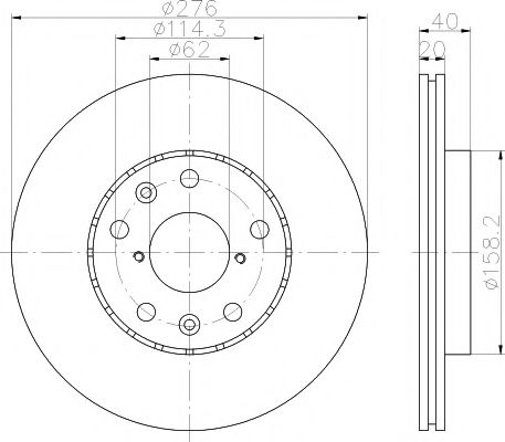 Тормозной диск HELLA PAGID 8DD 355 117-881