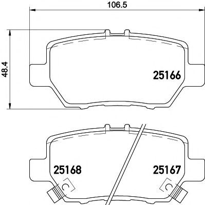 Комплект тормозных колодок, дисковый тормоз HELLA PAGID 8DB 355 019-561