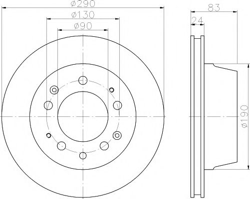 Тормозной диск HELLA PAGID 8DD 355 101-531