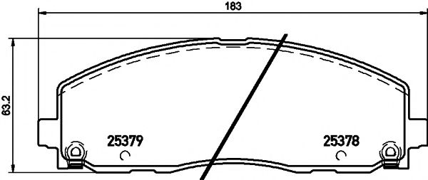 Комплект тормозных колодок, дисковый тормоз HELLA PAGID 8DB 355 020-571