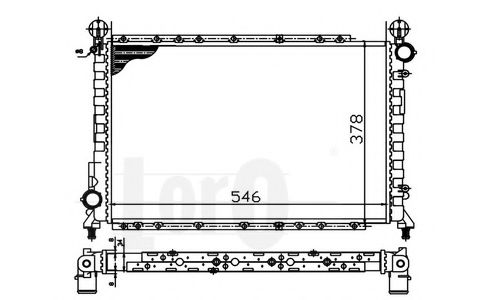 Радиатор, охлаждение двигателя LORO 002-017-0011