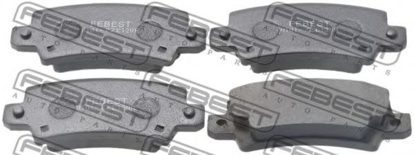 Комплект тормозных колодок, дисковый тормоз FEBEST 0101-ZZE120R