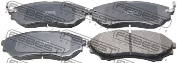 Комплект тормозных колодок, дисковый тормоз FEBEST 0501-BT50F