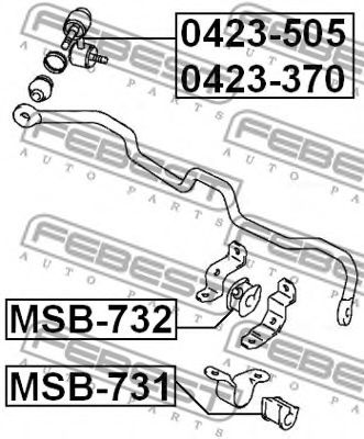 Тяга / стойка, стабилизатор FEBEST 0423370