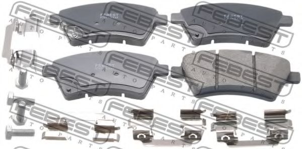 Комплект тормозных колодок, дисковый тормоз FEBEST 0701-SX4F