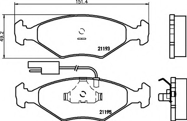 Комплект тормозных колодок, дисковый тормоз COBREQ N-506