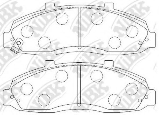 Комплект тормозных колодок, дисковый тормоз NiBK PN0053