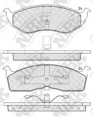 Комплект тормозных колодок, дисковый тормоз NiBK PN0110