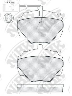 Комплект тормозных колодок, дисковый тормоз NiBK PN0237W