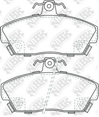 Комплект тормозных колодок, дисковый тормоз NiBK PN0259