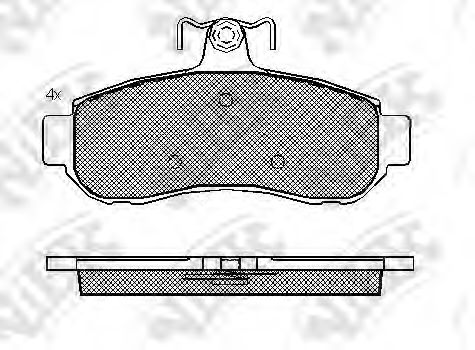 Комплект тормозных колодок, дисковый тормоз NiBK PN0383