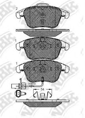 Комплект тормозных колодок, дисковый тормоз NiBK PN0398W