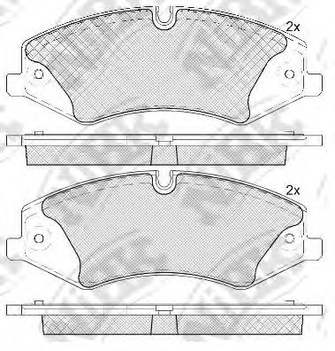 Комплект тормозных колодок, дисковый тормоз NiBK PN0488