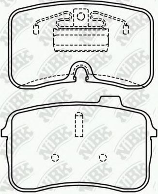 Комплект тормозных колодок, дисковый тормоз NiBK PN0506