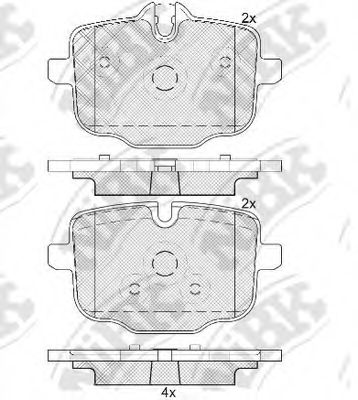 Комплект тормозных колодок, дисковый тормоз NiBK PN0547