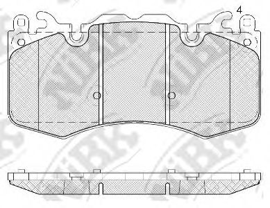 Комплект тормозных колодок, дисковый тормоз NiBK PN0567