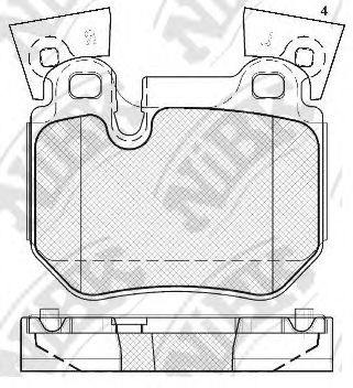 Комплект тормозных колодок, дисковый тормоз NiBK PN0569