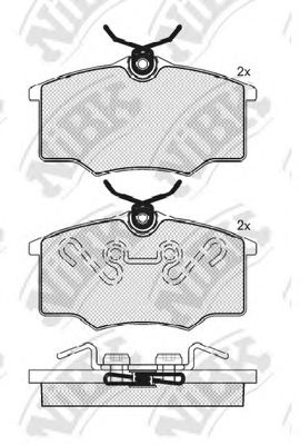 Комплект тормозных колодок, дисковый тормоз NiBK PN0830