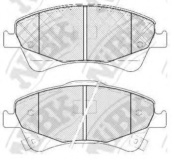 Комплект тормозных колодок, дисковый тормоз NiBK PN1837