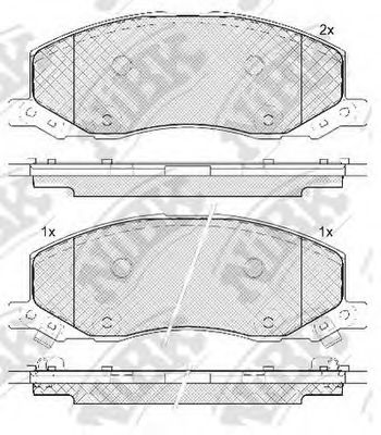 Комплект тормозных колодок, дисковый тормоз NiBK PN34001