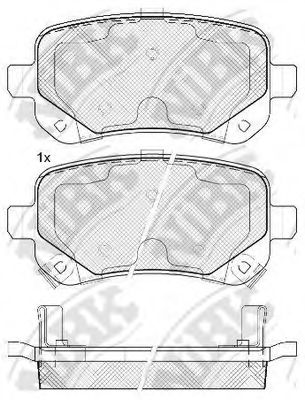 Комплект тормозных колодок, дисковый тормоз NiBK PN53002