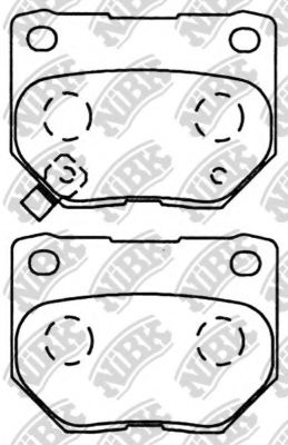 Комплект высокоэффективных тормозных колодок NiBK PN7800S