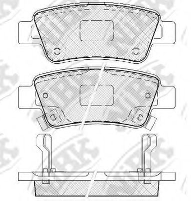 Комплект тормозных колодок, дисковый тормоз NiBK PN8809