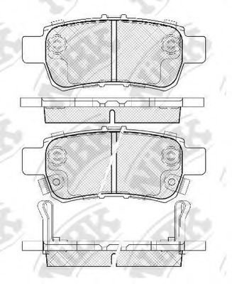 Комплект тормозных колодок, дисковый тормоз NiBK PN8810