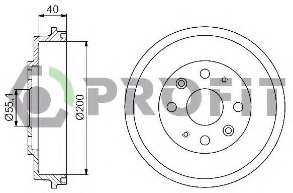 Тормозной барабан PROFIT 5020-0050