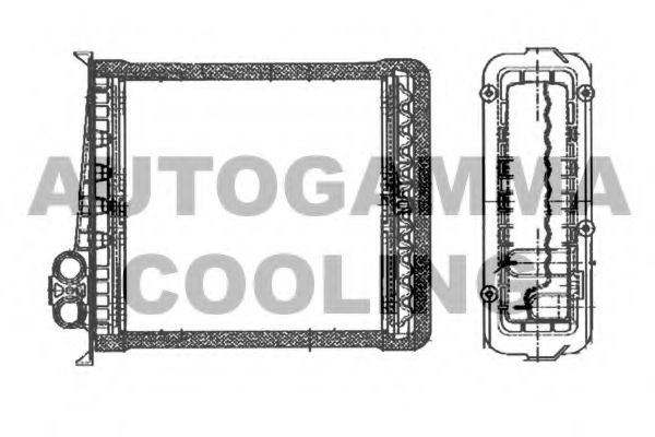 Теплообменник, отопление салона AUTOGAMMA 102485