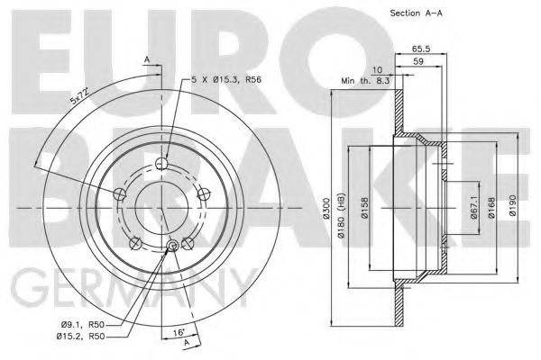 Тормозной диск LUCAS ELECTRICAL DF4263