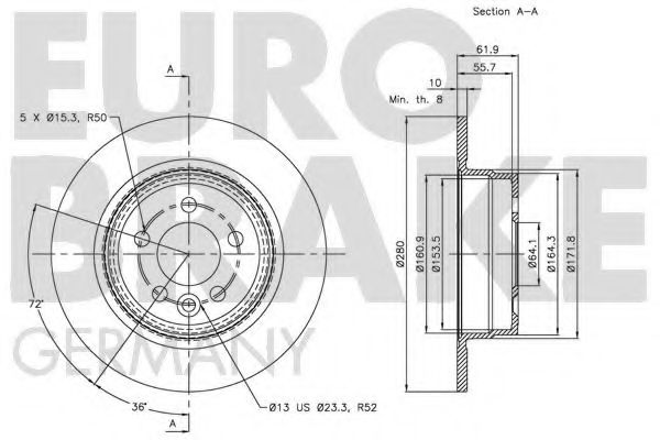 Тормозной диск LUCAS ELECTRICAL DF4203
