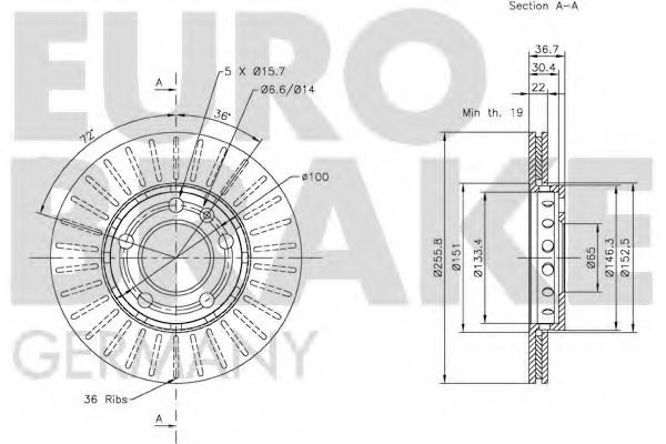 Тормозной диск LUCAS ELECTRICAL DF2803