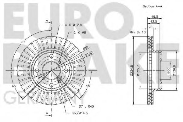 Тормозной диск LUCAS ELECTRICAL DF4117