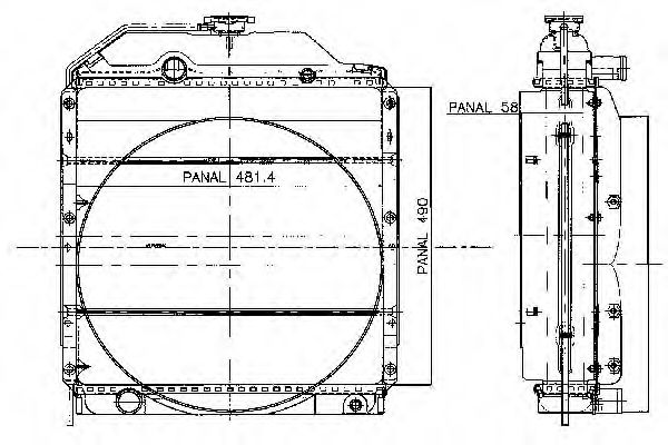 Радиатор, охлаждение двигателя ORDONEZ 1020620825
