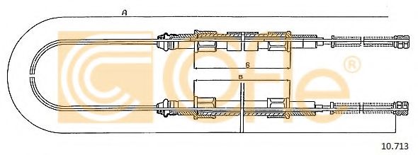 Трос, стояночная тормозная система COFLE 10.713