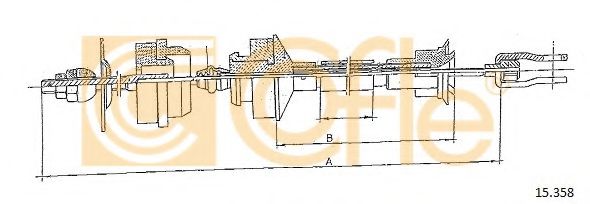 Трос, управление сцеплением COFLE 15.358