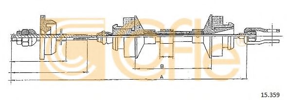 Трос, управление сцеплением COFLE 15.359