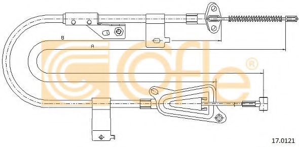 Трос, стояночная тормозная система COFLE 17.0121