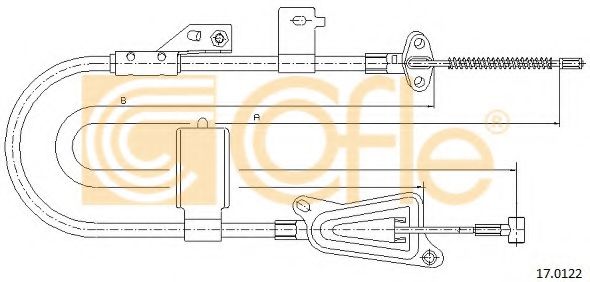 Трос, стояночная тормозная система COFLE 17.0122
