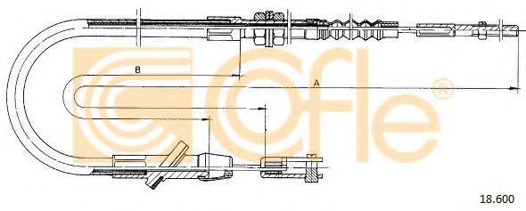 Трос, управление сцеплением COFLE 18600