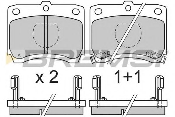 Комплект тормозных колодок, дисковый тормоз BREMSI BP2429