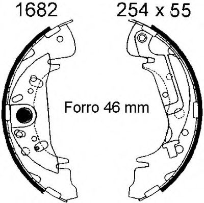 Комплект тормозов, барабанный тормозной механизм BSF 6557