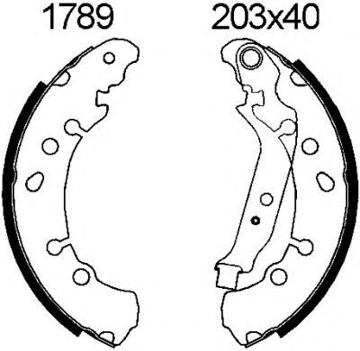 Комплект тормозных колодок BSF 01789
