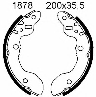 Комплект тормозных колодок BSF 01878
