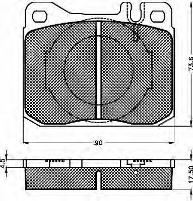 Комплект тормозных колодок, дисковый тормоз BSF 10104