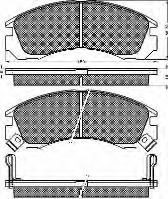 Комплект тормозных колодок, дисковый тормоз BSF 10115