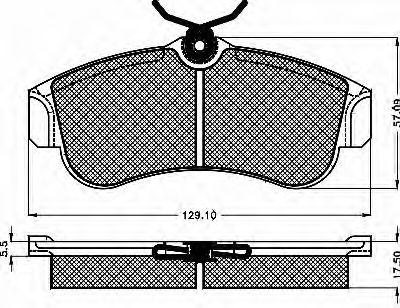 Комплект тормозных колодок, дисковый тормоз BSF 10124