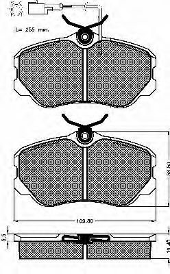Комплект тормозных колодок, дисковый тормоз BSF 10137