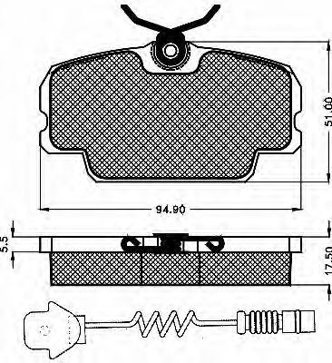Комплект тормозных колодок, дисковый тормоз BSF 10239